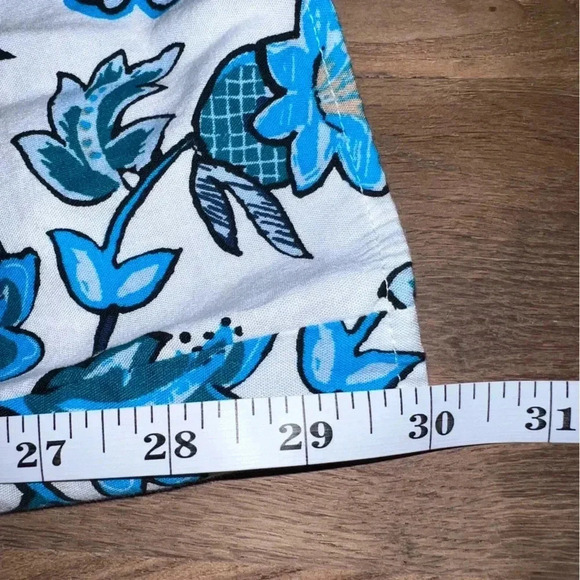 Ann Taylor Spaghetti Strap Dress, White & Turquoise, Size 12 - Picture 10 of 10